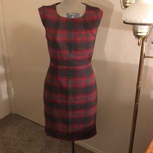 NWOT The Limited Red Plaid Pencil dress size 8